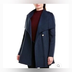 LAUNDRY by Shelli Segal - Women’s Wool Blend One Button Large Collar Coat